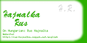 hajnalka rus business card